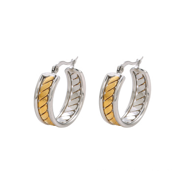 E-586 xuping fashion design simple strass boucles d&#39;oreilles créoles Hoop pour les femmes